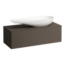 LAUFEN ILBAGNOALESSI Zásuvkový element 1200, s 1 zásuvkou, s výrezom vpravo, pre umývadlo H818974, 1200x500x370 mm, Tmavohnedá 429, H4303230974291