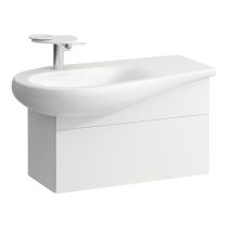 LAUFEN ILBAGNOALESSI Skrinka pod umývadlo 900, s 1 zásuvkou, s výrezom pre sifón vľavo, pre umývadlo H814975, 730x320x355 mm, Biela matná 260, H4304010972601
