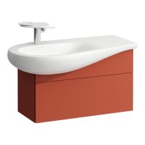 LAUFEN ILBAGNOALESSI Skrinka pod umývadlo 900, s 1 zásuvkou, s výrezom pre sifón vľavo, pre umývadlo H814975, 730x320x355 mm, Terracotta 269, H4304010972691