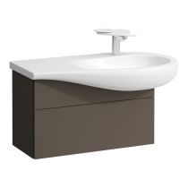 LAUFEN ILBAGNOALESSI Skrinka pod umývadlo 900, s 1 zásuvkou, s výrezom pre sifón vpravo, pre umývadlo H814976, 730x320x355 mm, Tmavohnedá 429, H4304110974291