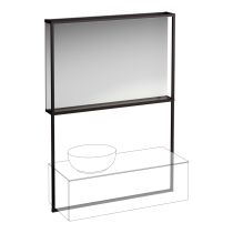 LAUFEN ILBAGNOALESSI Zrkadlo so svetelným rámom k zásuvkovému elementu 1200, pre umývadla H818977/8, H818975/6, H818974, 1260x1755 mm, Havanna 097, H4305010972711