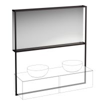 LAUFEN ILBAGNOALESSI Zrkadlo so svetelným rámom k zásuvkovému elementu 1600, pre umývadla H818977/8, H818975/6, H818974, 1660x1755 mm, Havanna 097, H4305030972711