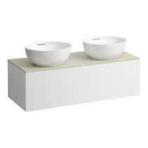 LAUFEN ILBAGNOALESSI Zásuvkový element 1200, s 1 zásuvkou, s výrezom vľavo a vpravo, top Calce Avorio, pre umývadlo H818975/6, 1200x500x370 mm, Multicolour farby 999, H4313140979991