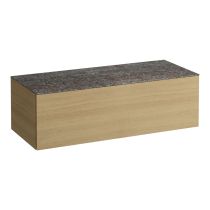 LAUFEN ILBAGNOALESSI Zásuvkový element 1200, s 1 zásuvkou, bez výrezu, top Marrone Naturale, 1200x500x370 mm, Bledý dub 250, H4323000972501