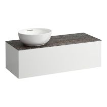 LAUFEN ILBAGNOALESSI Zásuvkový element 1200, s 1 zásuvkou, s výrezom vľavo, top Marrone Naturale vr. otvoru pre batériu, pre umývadlo H818975/6, 1200x500x370 mm, Multicolour farby 999, H4323160979991