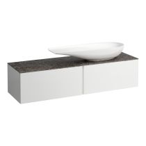 LAUFEN ILBAGNOALESSI Zásuvkový element 1600, s 2 zásuvkami, s výrezom vpravo, top Marrone Naturale, pre umývadlo H818974, 1600x500x370 mm, Špeciálne farby 990, H4323430979901