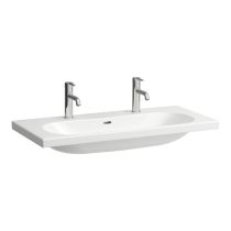 LAUFEN LUA Umývadlo s dvoma otvormi pre dve batérie s prepadom, 1000x460 mm, farba Biela, H8100890001071