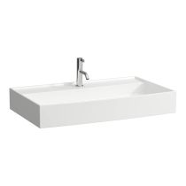 LAUFEN Kartell LAUFEN Umývadlo s jedným otvorom pre batériu, bez prepadu, 800x460 mm, farba Biela LCC, H8103364001111