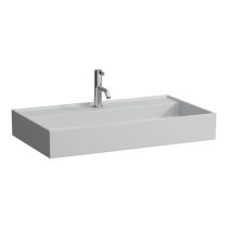 LAUFEN Kartell LAUFEN Umývadlo s jedným otvorom pre batériu, bez prepadu, 800x460 mm, farba Šedá mat, H8103367591111