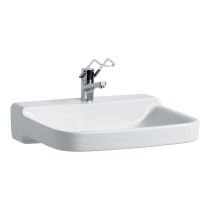 LAUFEN PRO LIBERTY Umývadlo s jedným otvrom pre batériu, bez prepadu a bez otvoru v odtokovom ventile, 650x550 mm, farba Biela, H8119530001561