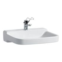 LAUFEN PRO LIBERTY Umývadlo s jedným otvrom pre batériu, bez prepadu a bez otvoru v odtokovom ventile, 650x550 mm, farba Biela LCC Active, H811953A001561