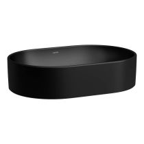 LAUFEN SAVOY Umývadlová misa, oválna bez otvrou pre batériu s prepadom, 550x380 mm, farba Čierna matná, H8129447161091