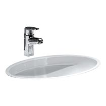 LAUFEN SAVOY Vstavané umývadlo montážne príslušenstvo 8.9904.0 objednať osobitne bez otvrou pre batériu, s prepadom, obojstranne glazované, 500x350 mm, farba Biela, H8131920001551