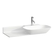 LAUFEN INO Umývadlo, odkladacia plocha vľavo bez otvoru pre batériu, bez prepadu, SaphirKeramik, 900x450 mm, farba Biela LCC, H8133014001121