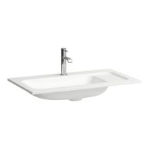 LAUFEN MEDA Umývadlo do nábytku 'slim', materiál Marbond s jedným otvorom pre batériu, bez prepadu, 777x445 mm, farba Biela, H8141170001111