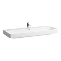 LAUFEN LAUFEN PRO S Dvojumývadlo do nábytku s tromi otvormi pre batériu s prepadom, 1200x465 mm, farba Biela LCC, H8149654001081