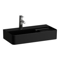 LAUFEN VAL Umývadielko s jedným otvorom pre batériu uprostred s prepadom, SaphirKeramik, 600x310 mm, farba Čierna matná, H8152857161041