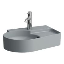 LAUFEN VAL Umývadielko bez otvoru pre batériu, bez prepadu, SaphirKeramik, 530x400 mm, farba Grafit mat, H8152887581121