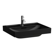 LAUFEN MEDA Umývadlo, brúsená spodná časť umývadla s jedným otvorom pre batériu, bez prepadu, 600x460 mm, farba Čierna matná, H8161137161111