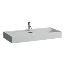 LAUFEN Kartell LAUFEN Umývadlo, brúsená spodná hrana s jedným otvorom pre batériu, bez prepadu, SaphirKeramik, 1000x460 mm, farba Šedá mat, H8163377591111