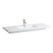 LAUFEN LIVING BY LAUFEN Umývadlo bez otvrou pre batériu s prepadom, 1300x480 mm, farba Biela, H8164350001091