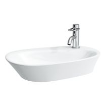 LAUFEN PALOMBA COLLECTION Umývadlová misa, s armatúrnou doskou bez otvoru pre batériu, bez prepadu, 600x400 mm, farba Biela LCC, H8168034001121