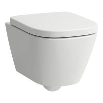 LAUFEN MEDA, Závesné WC 'Silent flush', Rimless, hlboké splachovanie, advanced, compact, Biela LCC 400, 490x360 mm, H8201134000001