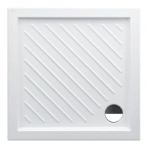 LAUFEN MERANO E Keramická sprchová vanička, štvorcová, 800x800x55 mm, Biela / protišmyková 600, H8559516000001