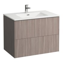 LAUFEN LAUFEN PRO S Umývadlo slim so skrinkou 80 cm, s 2 zásuvkami, vr. deliaceho systému do zásuviek, 800x500x610 mm, Bledý brest 262, H8649612621041