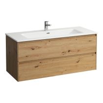 LAUFEN LAUFEN PRO S Umývadlo 'slim' so skrinkou 120 cm, s 2 zásuvkami, vr. deliaceho systému do zásuviek, 1200x500x540 mm, Divoký dub 267, H8649692671041