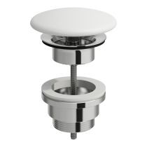 LAUFEN VAL Odpadový ventil s keramickou krytkou, neuzatvárateľný (pre umývadlá bez prepadu), 82x82 mm, farba Biela matná, H8981847570001