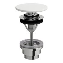 LAUFEN  Odpadový ventil so zátkou click-clack, vrátane keramické krytky SaphirKeramik, 80x80 mm, farba Biela, H8981920000001