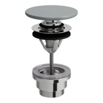 LAUFEN  Odpadový ventil so zátkou click-clack, vrátane keramické krytky SaphirKeramik, 80x80 mm, farba Grafit mat, H8981927580001