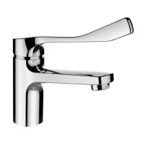 LAUFEN CITYPRO LIBERTY Umývadlová stojančeková páková batéria, pevný výtok 140 mm, lekárska páka, s obmedzovačom prietoku a teploty, bez automatickej výpuste, Chróm 100, HF500904100094