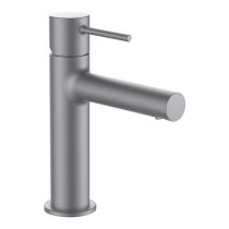 LAUFEN TWINPLUS SLIM Umývadlová stojančeková páková batéria s pevným výtokom 110 mm,bez automatického výpustu, PVD inox kartáčovaná oceľ 423, HF505402423000