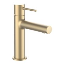 LAUFEN TWINPLUS SLIM Umývadlová stojančeková páková batéria s pevným výtokom 110 mm,bez automatického výpustu, PVD svetlo zlatá matná 462, HF505402462000