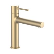 LAUFEN TWINPLUS SLIM Umývadlová stojančeková páková batéria s pevným výtokom 140 mm, bez automatického výpustu, PVD svetlo zlatá matná 462, HF505404462000