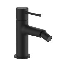 LAUFEN TWINPLUS SLIM Bidetová páková batéria, pevný výtok 112 mm, s automatickým výpustom, PVD titán čierný mat 428, HF505410428010