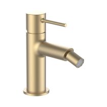 LAUFEN TWINPLUS SLIM Bidetová páková batéria, pevný výtok 112 mm, s automatickým výpustom, PVD svetlo zlatá matná 462, HF505410462010