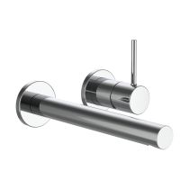 LAUFEN TWINPLUS SLIM Umývadlová páková podomietková batéria pre 2-bodové podomietkové teleso Simibox, výtok 195 mm, Chróm 100, HF505470100000