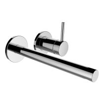 LAUFEN TWINPLUS SLIM Umývadlová páková podomietková batéria pre 2-bodové podomietkové teleso Simibox, výtok 225 mm, Chróm 100, HF505471100000