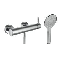 LAUFEN MEDA Shower mixer, fittings distance 150 mm, complete with fittings, with accessories, chrome, Chróm 100, HF506650100600