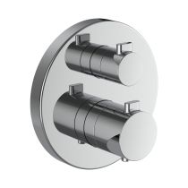 LAUFEN MEDA Set for concealed 2-handle thermostatic shower mixer, for Simibox Standard & Simibox Light, chrome, Chróm 100, HF506676100000