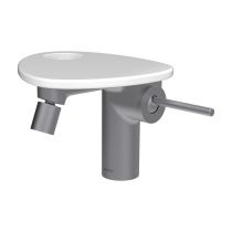 LAUFEN ADA Bidetová stojánková páková batéria s click-clack výpusťou, vrátane poličky s otvorom, PVD nerez/biela lesklá 501, HF506710501000