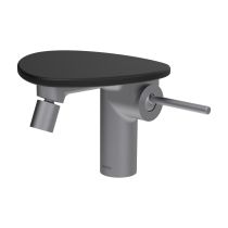 LAUFEN ADA Bidetová stojánková páková batéria s click-clack výpusťou, vrátane poličky bez otvoru, PVD nerez/čierna matná 503, HF506710503060