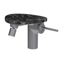 LAUFEN ADA Bidetová stojánková páková batéria s click-clack výpusťou, vrátane poličky bez otvoru, PVD nerez/mramor čierny 506, HF506710506060