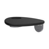 LAUFEN ADA Nástenná polička, vrátane poličky s otvorom, PVD nerez/čierna matná 503, HF506790503000