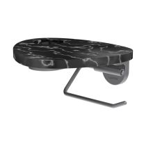 LAUFEN ADA Držiak WC papiera vrátane poličky s otvorom, PVD nerez/mramor čierny 506, HF506791506000