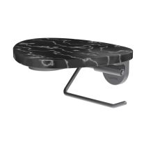 LAUFEN ADA Držiak WC papiera vrátane poličky bez otvoru, PVD nerez/mramor čierny 506, HF506791506060