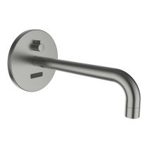 LAUFEN TWINTRONIC Podomietková elektronická umývadlová batéria, na sieťové pripojenie, s IČ senzorom, pevný výtok 225mm, pre Simibox Standard a Simibox Light, PVD inox kartáčovaná oceľ 423, HF707024423000